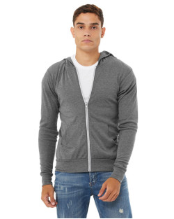 Unisex Triblend Full-Zip Lightweight Hoodie