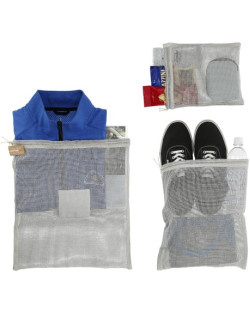 Recycled Cotton Mesh Cinch Pouch Set