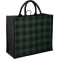 Buffalo Plaid Printed Jute Tote