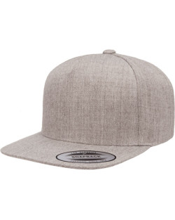 Adult 5-Panel Structured Flat Visor Classic Snapback Cap