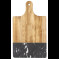 Black Marble and Wood Cutting Board