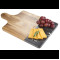 Black Marble and Wood Cutting Board