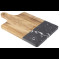 Black Marble and Wood Cutting Board
