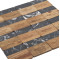 Black Marble and Wood Coaster Set
