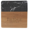 Black Marble and Wood Coaster Set