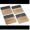 Black Marble and Wood Coaster Set