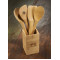 Bamboo 4-piece Kitchen Tool Set and Canister