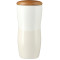 Reno Double Wall Ceramic Tumbler w/Wood Lid 10oz