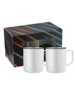 Rover Camp Mug 14oz Powder coated 2 in 1 Gift Set