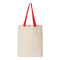 11L Canvas Tote with Contrast-Color Handles