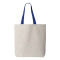 11L Canvas Tote with Contrast-Color Handles