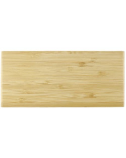 Horloge de bureau à chargement sans fil en bambou