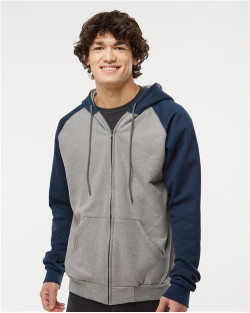 Fleece Raglan Hooded Full-Zip Sweatshirt
