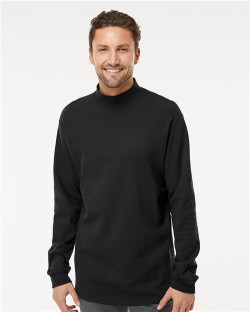 Jersey Interlock Mockneck Long Sleeve T-Shirt