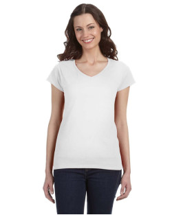 SoftstyleMC pour femmes 7,5 oz T-Shirt col en V à ajustement Junior