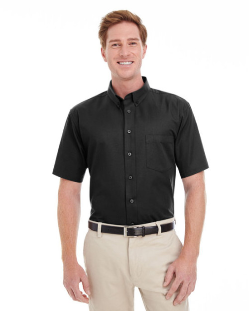 Men's Foundation 100% Cotton Short-Sleeve Twill Shirt with Teflon™