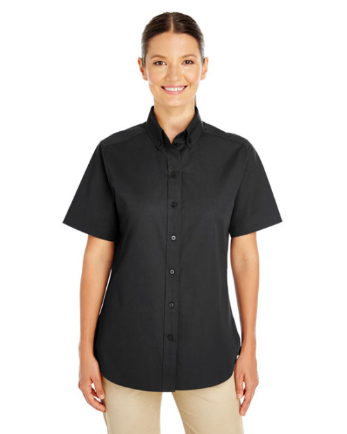 Ladies' Foundation 100% Cotton Short-Sleeve Twill Shirt with Teflon™